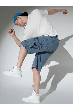 Hubberholme Men Cotton Loose Fit Outdoor Denim Shorts