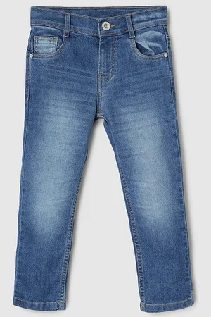 Max Collection Boys Mid-Rise Heavy Fade Pure Cotton Jeans