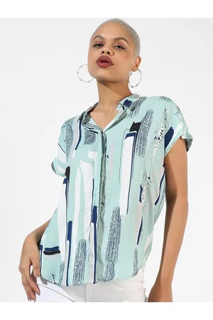 Campus Printed Shirt Style Top