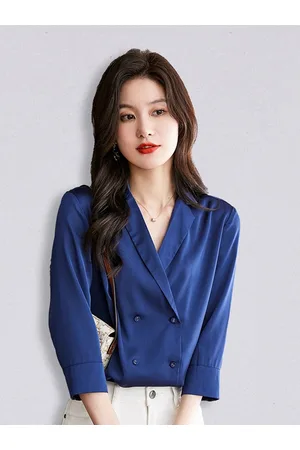 JC Collection Women Blue Shirt Style Top