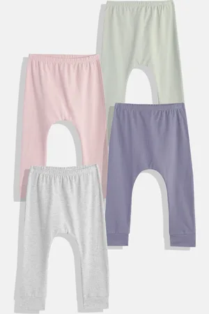 Next Infant Girls Pack Of 4 Solid Ankle-Length Leggings