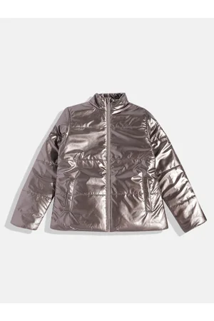 HERE&NOW Girls Mettalic-Toned Padded Jacket