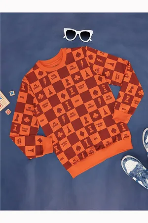 Pantaloons Boys Conversational Printed Cotton Pullover Sweatshirt