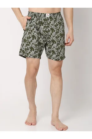 SPYKAR Men Printed Mid-Rise Regular Fit Lounge Shorts