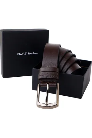 Mast & Harbour Women Textured Genuine Leather Formal Belt