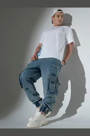 Hubberholme Men Relaxed Fit Stretchable Cargo Jeans