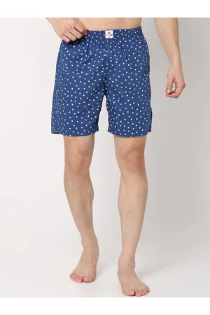 SPYKAR Men Printed Mid-Rise Regular Fit Lounge Shorts