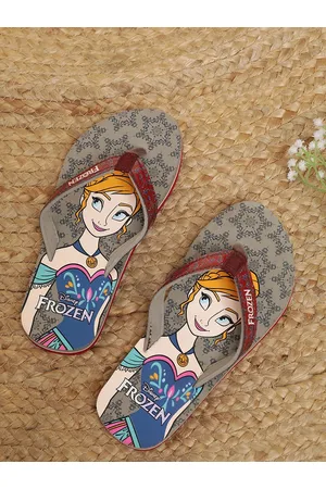 Kidsville Girls Frozen Printed Thong Flip-Flops