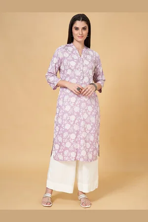 Pantaloons Floral Printed Mandarin Collar Kurta