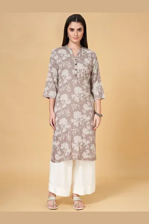 Pantaloons Floral Printed Mandarin Collar Kurta