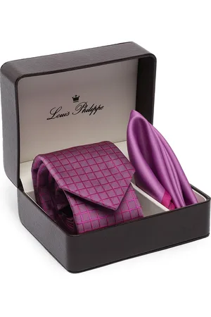 Louis Philippe Men Patterned Accessory Gift Set