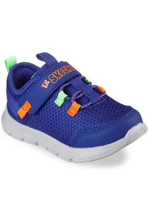 Skechers Kids-Boys Blue Woven Design Sneakers