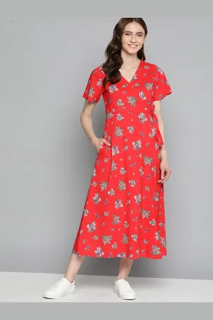 Mast & Harbour Floral Wrap Maxi Dress