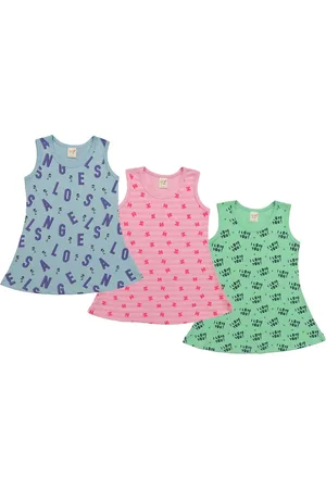 Clothe Funn Pack Of 3 Conversational Printed A-Line Dress