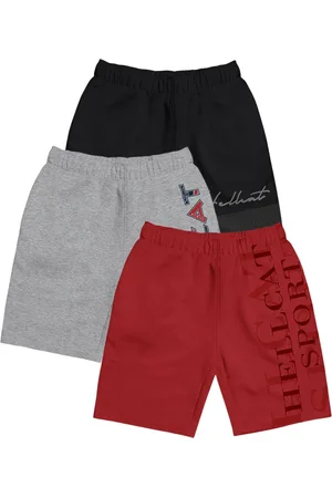 HELLCAT Girls Pack Of 3 Typography Printed Cotton Shorts