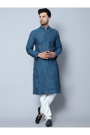 Latest Chikan Garments Mandarin Collar Cotton Handloom Kurta
