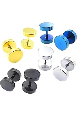 KARISHMA KREATIONS Men Set of 5 Stainless Steel Earrings