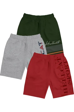 HELLCAT Girls Pack Of 3 Typography Printed Cotton Shorts