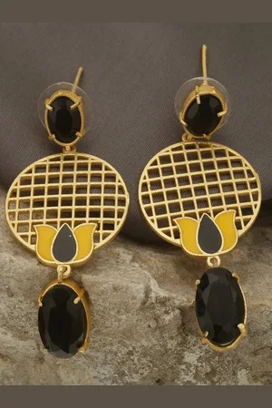 Celebravo Brass-Plated Drop Earrings