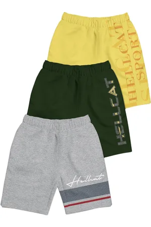 HELLCAT Girls Pack Of 3 Typography Printed Cotton Shorts