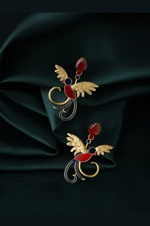 Celebravo Brass-Plated Animal Shaped Drop Earrings