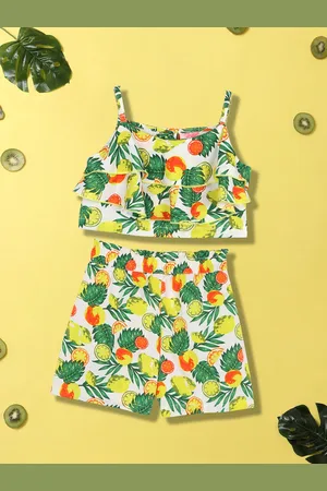 Nauti Nati Girls Tropical Printed Top With Shorts