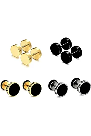 KARISHMA KREATIONS Men Set Of 4 Contemporary Studs Earrings