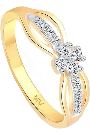 Vighnaharta Women Gold-Plated CZ-Studded Finger Ring