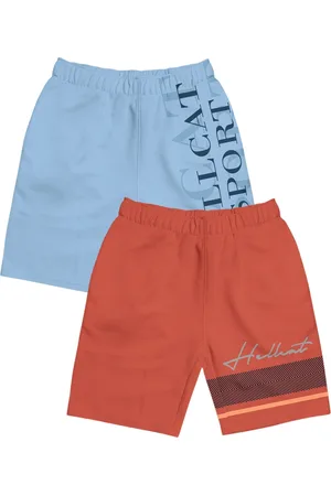 HELLCAT Girls Pack Of 2 Mid-Rise Cotton Sports Shorts