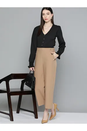 Chemistry Puff Sleeve Smocked Crepe Shirt Style Top