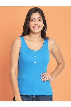 CHARMGAL Ribbed Scoop Neck Modal Tank Top