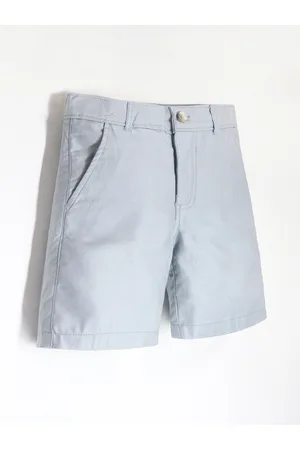 Cherry Crumble Boys Grey Pure Cotton Chino Shorts