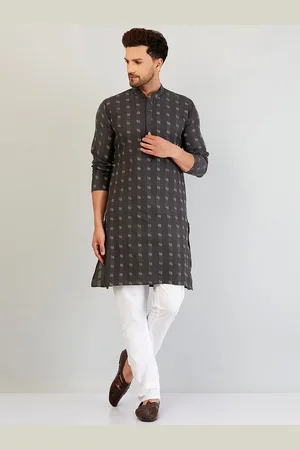 Armaan Ethnic Mandarin Collar Woven Design Kurta with Pyjamas