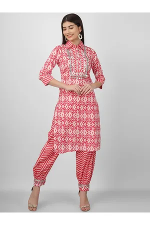 Celebravo Geometric Printed Pure Cotton Kurta With Salwar