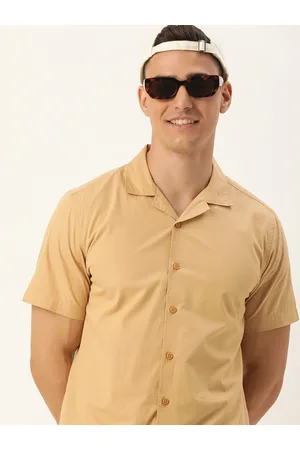 HARVARD Men Classic Slim Fit Cuban Collar Pure Cotton Casual Shirt