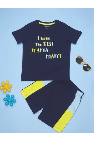 BE AWARA Infants Typography Printed Pure Cotton Clothing Set