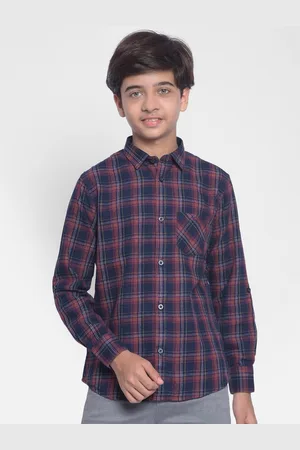 Crimsoune Club Boys Tartan Checks Pure Cotton Casual Shirt