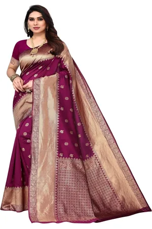 Varanga Ethnic Motifs Woven Design Zari Banarasi Saree