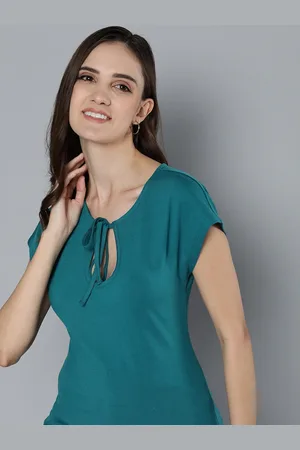 Mast & Harbour Women Keyhole Neck Top