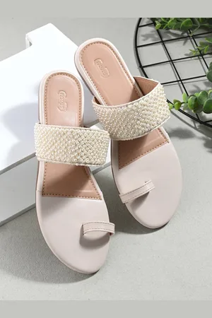 PANAHI Women Embellished Mesh One Toe Flats