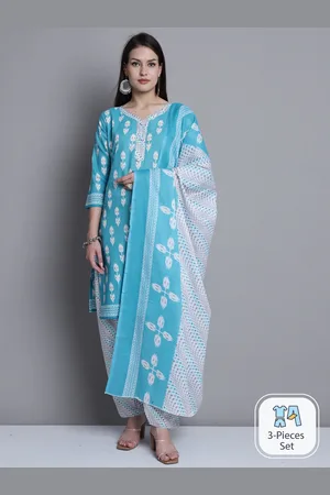 Rajnandini Floral Printed Regular Kurta With Salwar & Dupatta