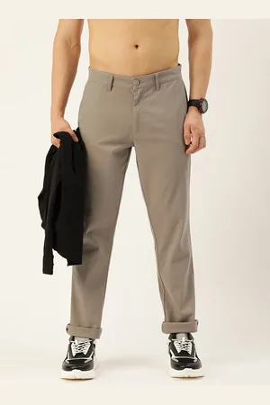 HARVARD Men Classic Solid Mid-Rise Slim Fit Chinos