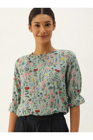 Campus Women Grey Printed Top