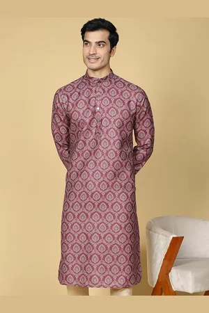 TABARD Ethnic Motifs Printed Mandarin Collar Cotton Kurta