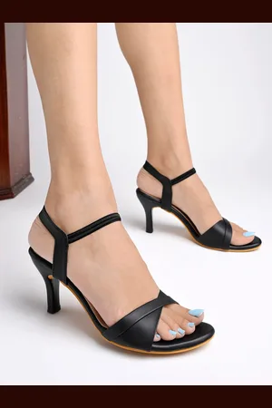 Stylestry Open Toe Slim Heels With Backstrap