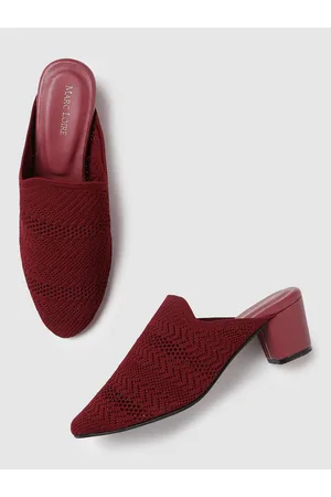 Marc Loire Textured Block Heel Mules