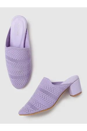 Marc Loire Woven Design Mules Block Heels