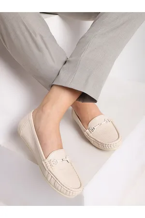 Marc Loire Women Textured Buckled Lightweight Loafers