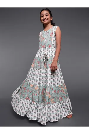 AKS Women Beige & Orange Printed Tiered Maxi Dress-YA7229 | Udaan - B2B  Buying for Retailers