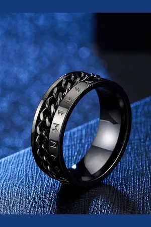 Salty Men Stainless Steel Arne Link-Chain Finger Ring